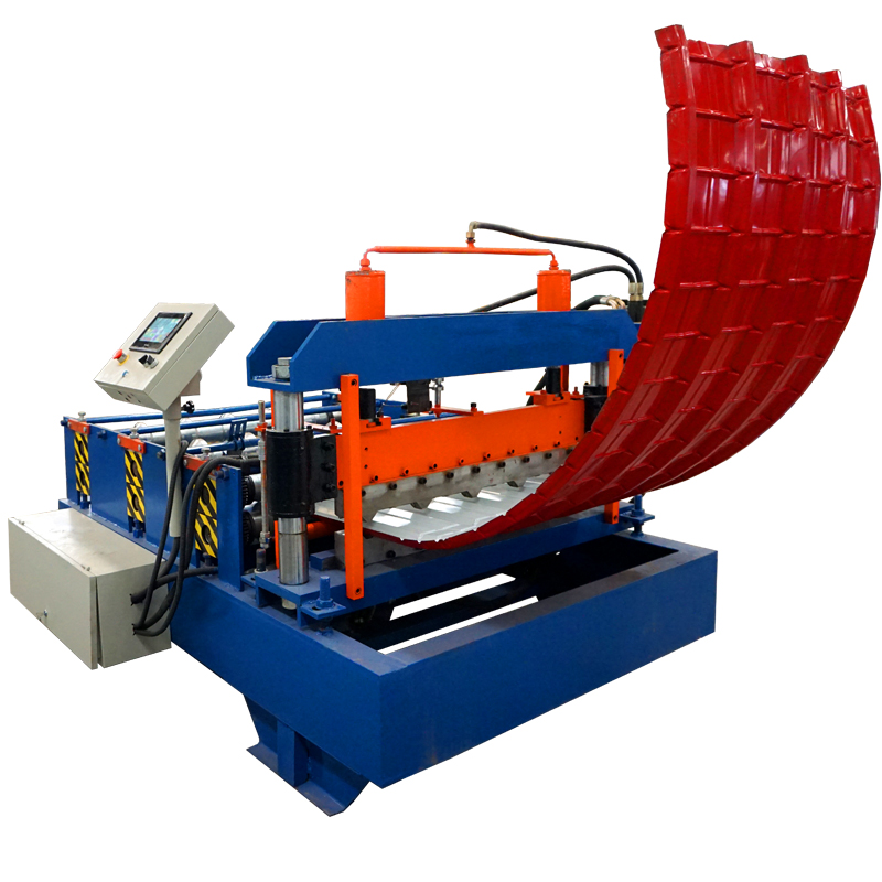 Roof sheet crimping machine