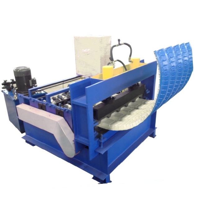 Roof sheet crimping machine