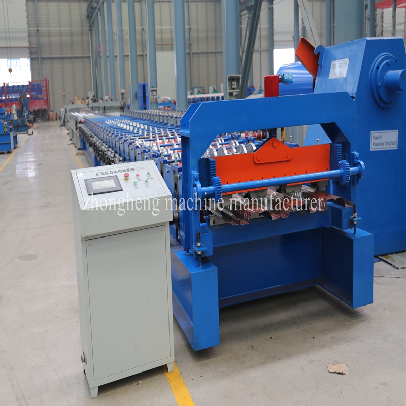 Construction steel decking profile forming machine