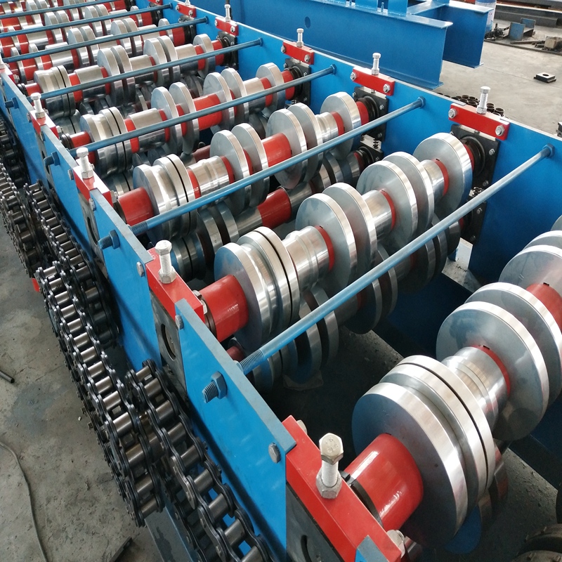1.5mm thickness deck floor rolling forming machine with hydraulic cutting