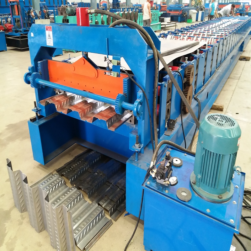 1.5mm thickness deck floor rolling forming machine with hydraulic cutting