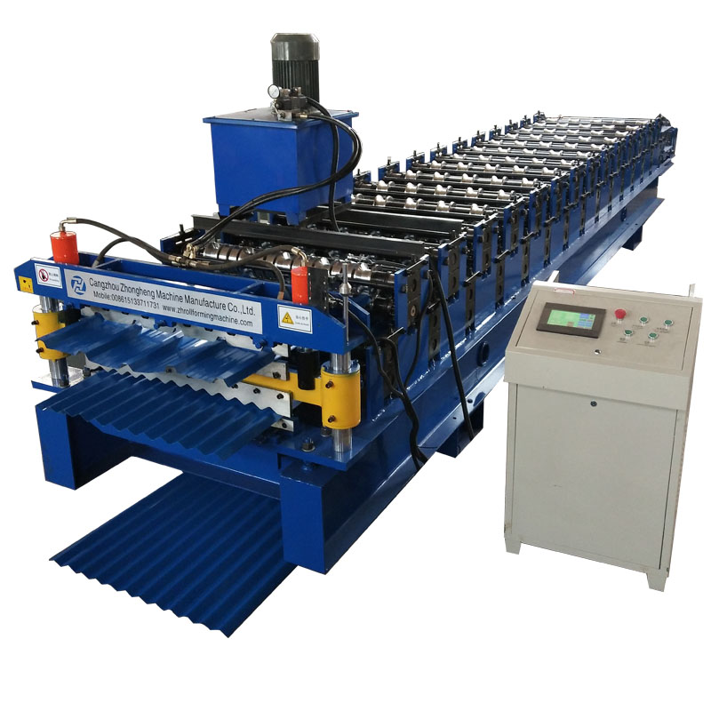 Double layer Galvanized Corrugated Metal Roofing Sheets Forming Machine