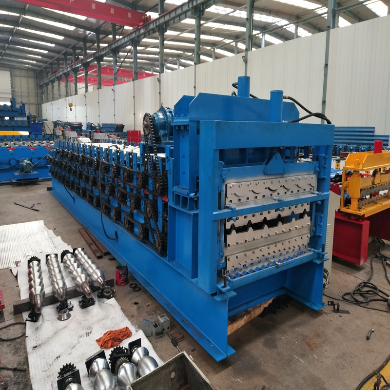 3-in-1 Automatic color steel glazed roof tile metal forming machine