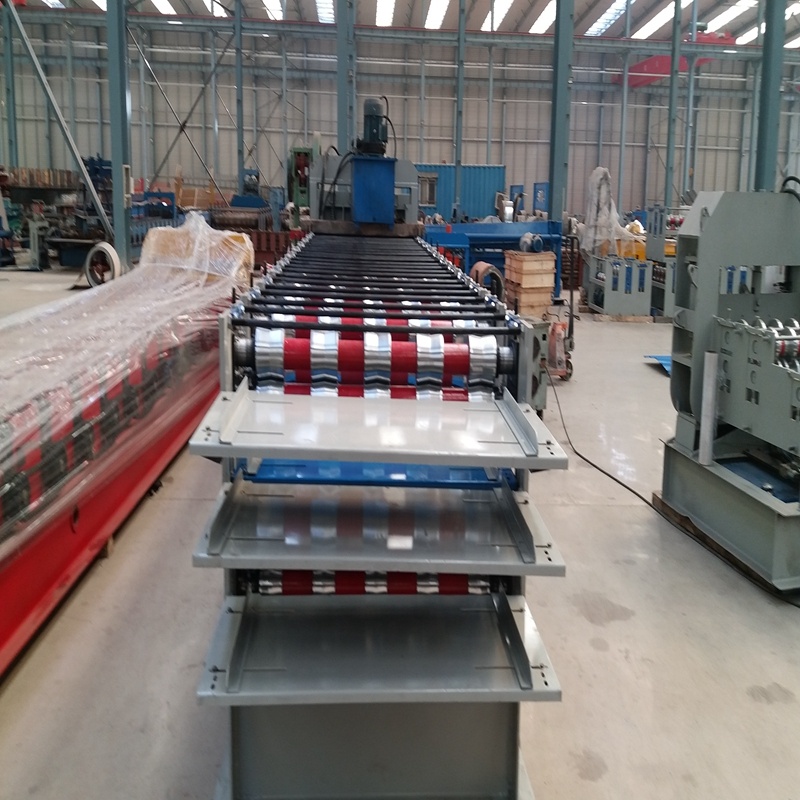 3-in-1 Automatic color steel glazed roof tile metal forming machine
