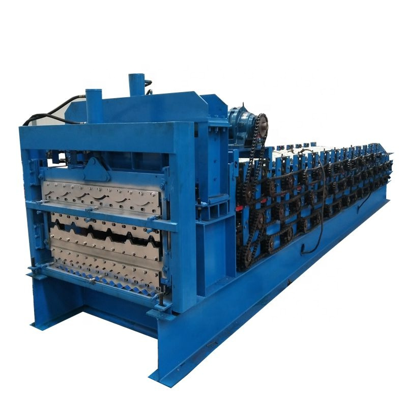 3-in-1 Automatic color steel glazed roof tile metal forming machine