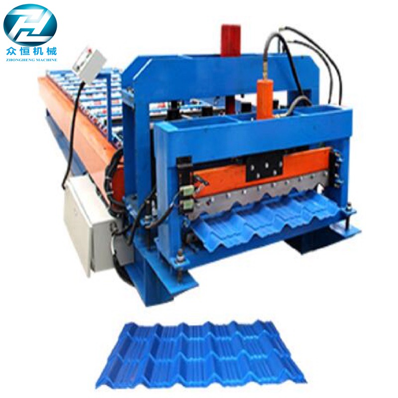 Automatic Step Waved Aluminum Glazed Tile Roof Panel Forming Making Machine in Nigeria