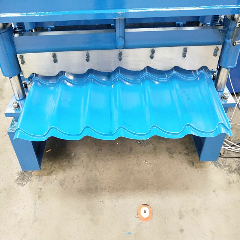 Construction Portable Ceramic Glazed Tile Roof Sheet Cutting Roll Forming Machine