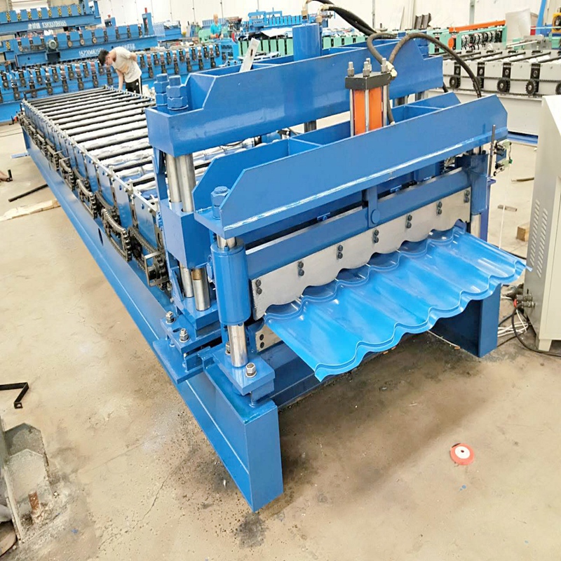 Construction Portable Ceramic Glazed Tile Roof Sheet Cutting Roll Forming Machine