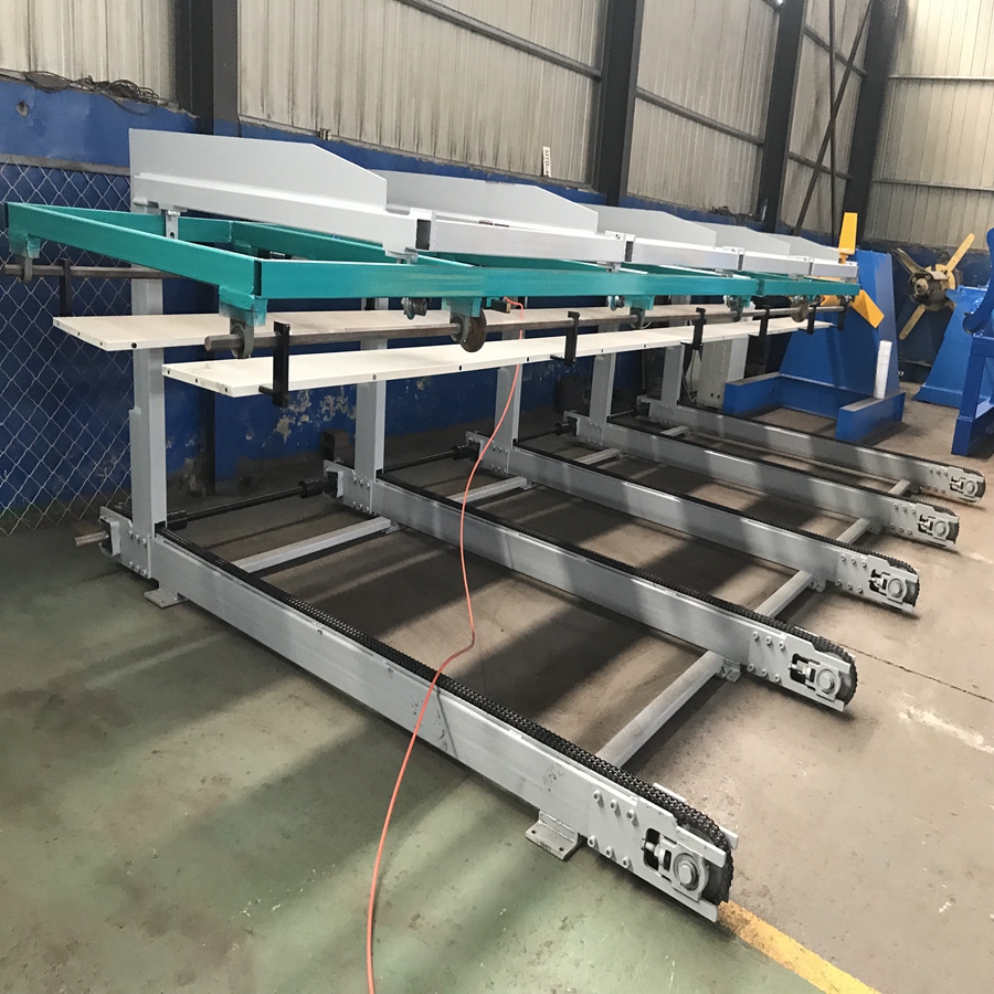 pneumatic control Auto stacker for roofing panels 