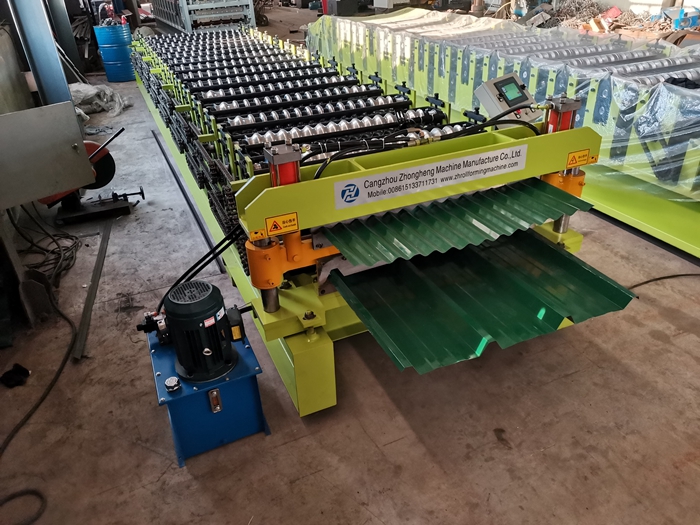 PV4 and corrugated sheet double layer roll forming machine 