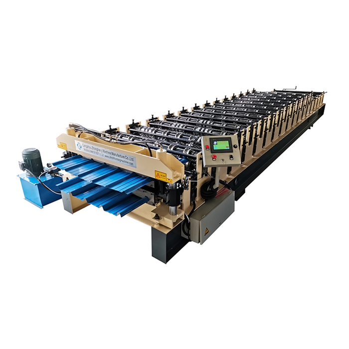 High speed 1000 / 890 double deck roll forming machine with motor cutting 