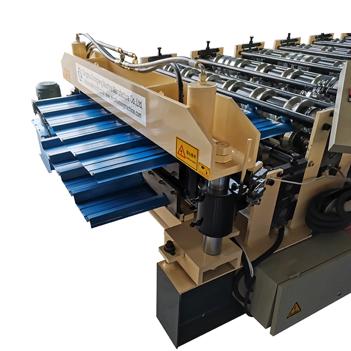 High speed 1000 / 890 double deck roll forming machine with motor cutting 