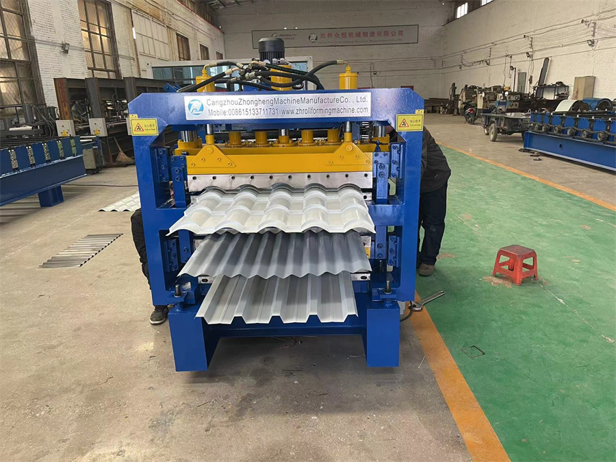 three layers roof sheet forming machine 