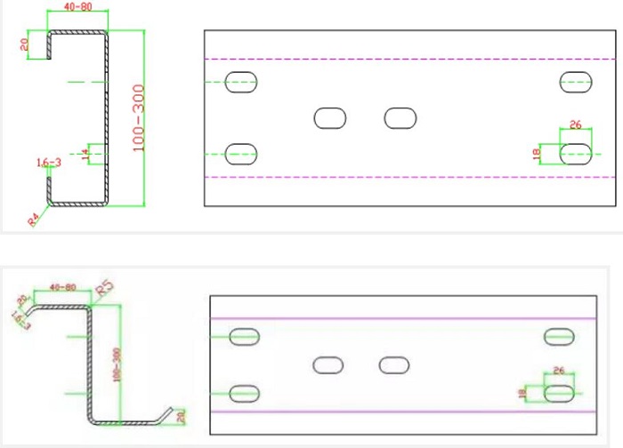 Zhongheng make 20 sets Auto C Z Purlin Roll Forming Machine