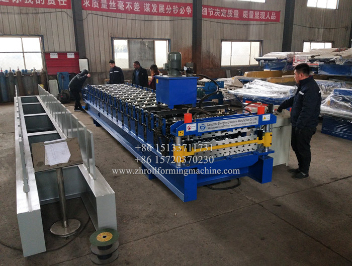 Double layer forming machine for trapezoidal and corrugated sheet