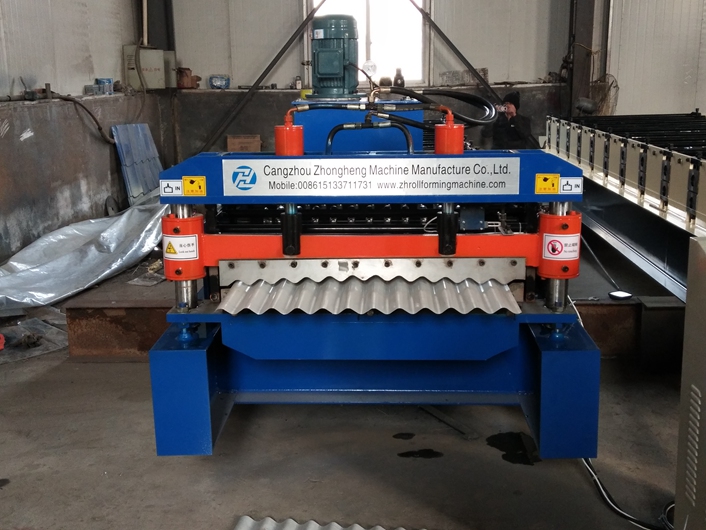 European Style Corrugated Roof Sheet Roll Forming Machine‎