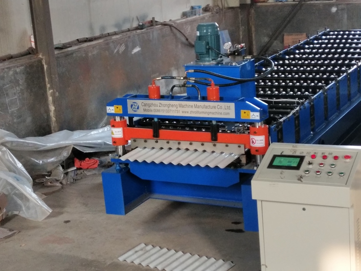 European Style Corrugated Roof Sheet Roll Forming Machine‎