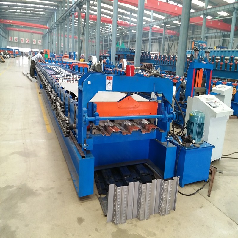 1.5mm thickness deck floor rolling forming machine with hydraulic cutting