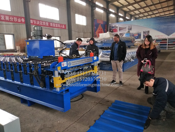 Double layer Galvanized Corrugated Metal Roofing Sheets Forming Machine