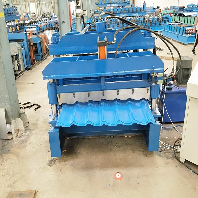 Construction Portable Ceramic Glazed Tile Roof Sheet Cutting Roll Forming Machine