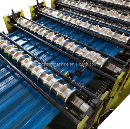 Multi profiles double layer roll forming machine PV4 Tr Double deck roofing sheet forming machine/tr roof sheet making machine