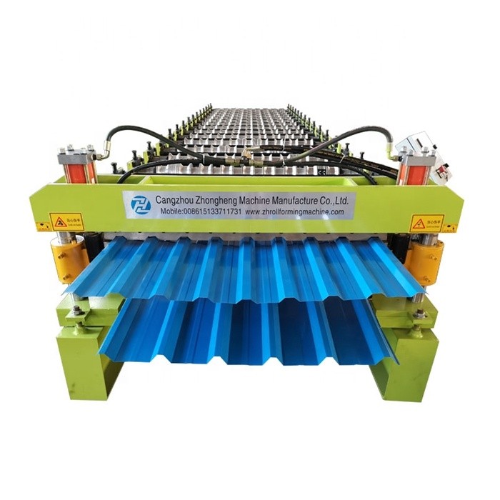 Multi profiles double layer roll forming machine PV4 Tr Double deck roofing sheet forming machine/tr roof sheet making machine