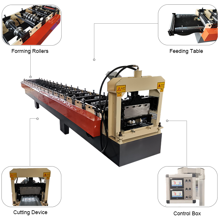 ZH-310 Colour Steel Selck Lock Roof Panel Roll Forming Machine Roof Forming Machinery from Cangzhou