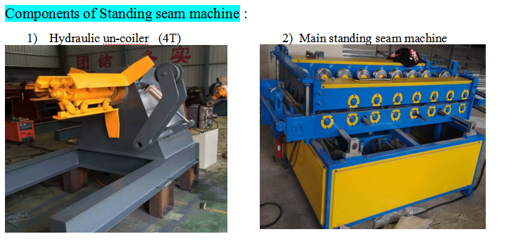 portable standing seam forming machine