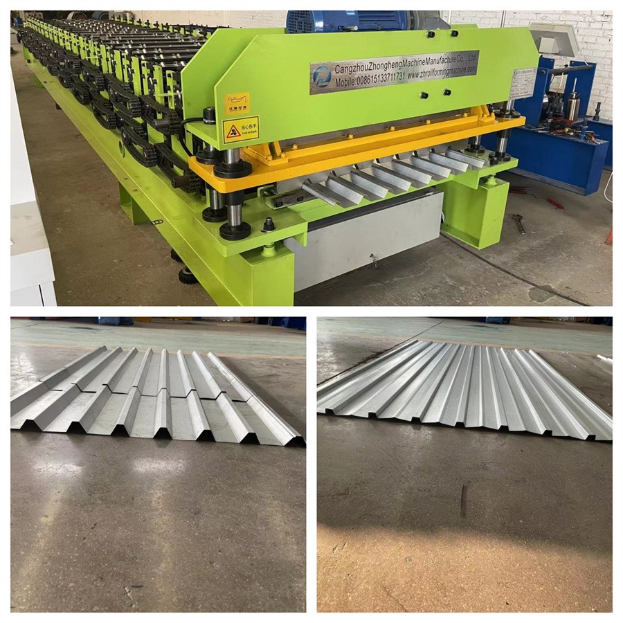High speed 1000 / 890 double deck roll forming machine with motor cutting